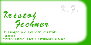 kristof fechner business card